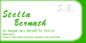 stella bernath business card